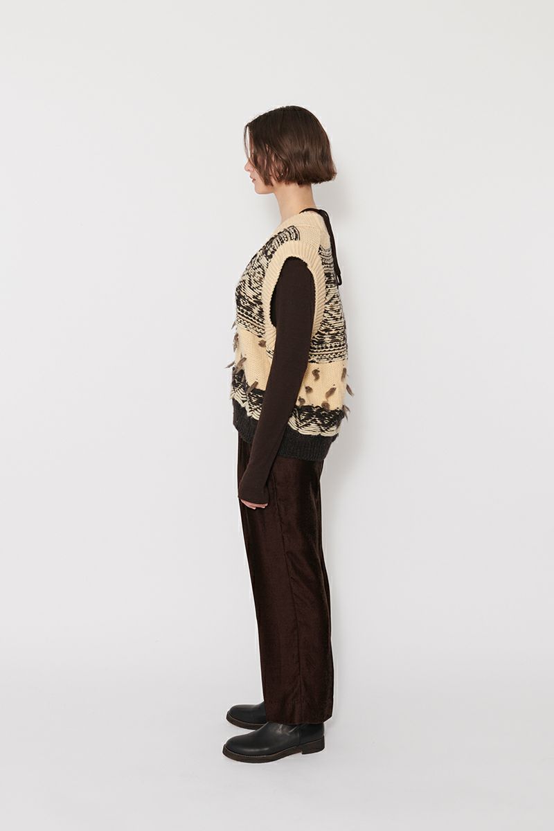 JANE SMITH(ジェーンスミス)3G OVERSIZED CANAADIAN SWEATER VEST 23WKN-#917S -7