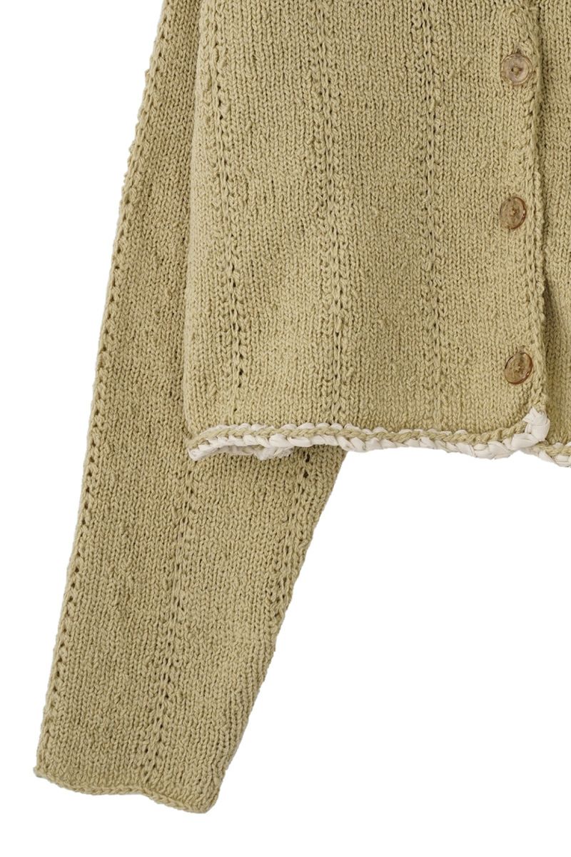 JANE SMITH(ジェーンスミス)3G SPREAD COLLAR CROPPED CARDIGAN スプレッドカラー クロップド カーディガン 23WKN-#127L -4