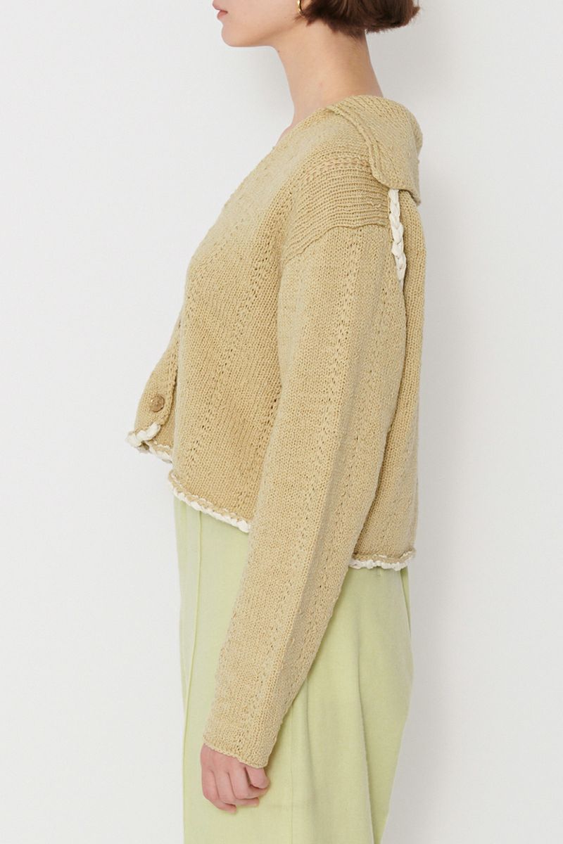 JANE SMITH(ジェーンスミス)3G SPREAD COLLAR CROPPED CARDIGAN スプレッドカラー クロップド カーディガン 23WKN-#127L -6