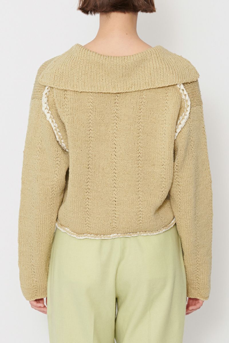 JANE SMITH(ジェーンスミス)3G SPREAD COLLAR CROPPED CARDIGAN スプレッドカラー クロップド カーディガン 23WKN-#127L -7