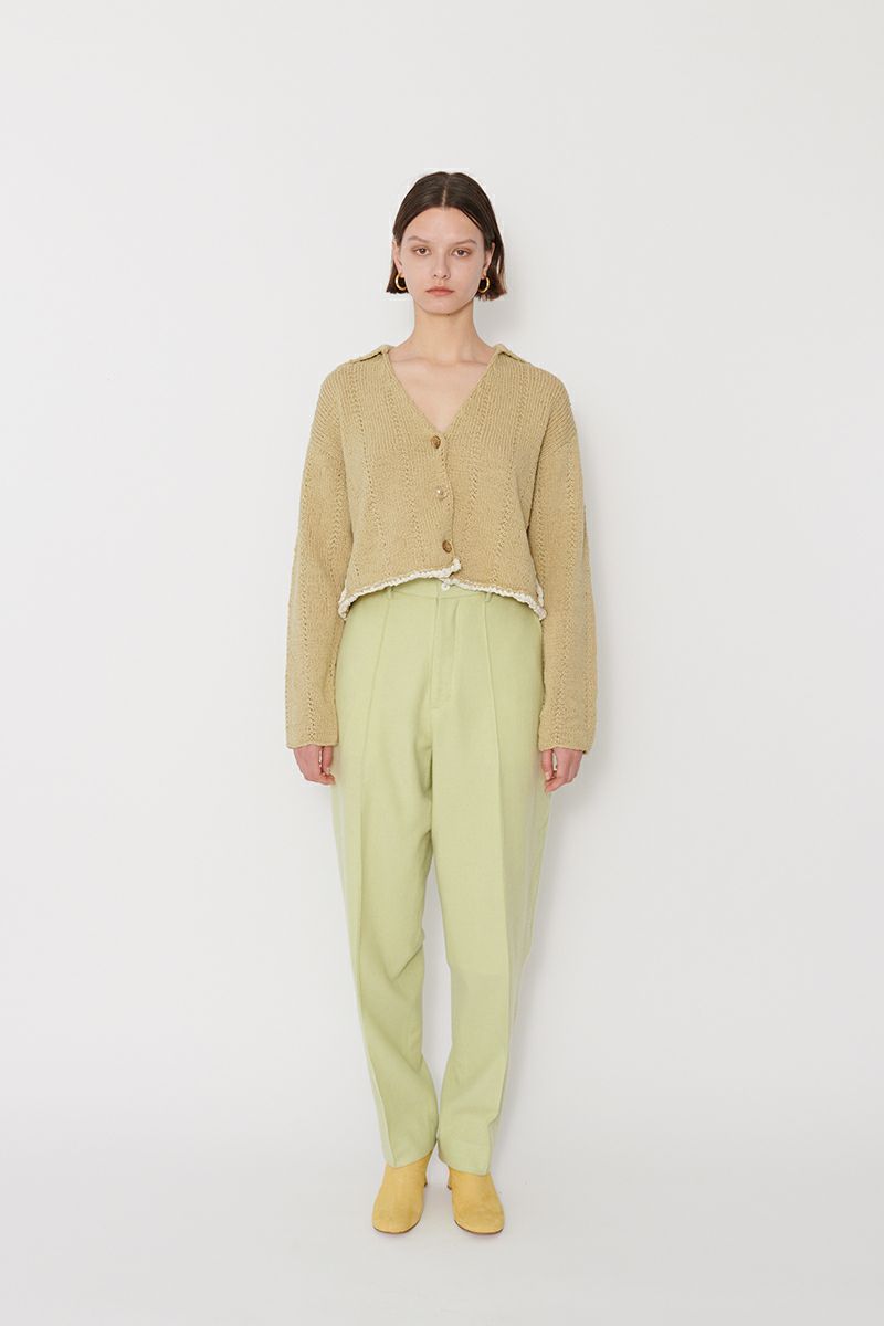 JANE SMITH(ジェーンスミス)3G SPREAD COLLAR CROPPED CARDIGAN スプレッドカラー クロップド カーディガン 23WKN-#127L -8