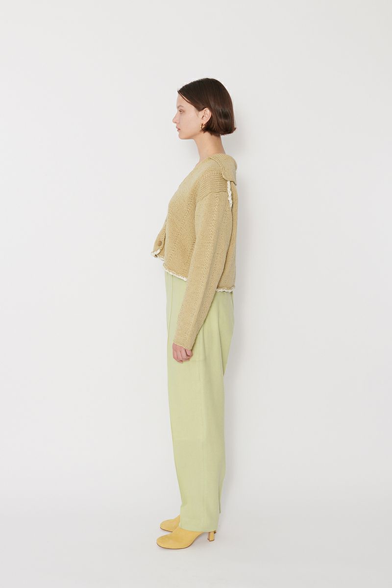 JANE SMITH(ジェーンスミス)3G SPREAD COLLAR CROPPED CARDIGAN スプレッドカラー クロップド カーディガン 23WKN-#127L -9