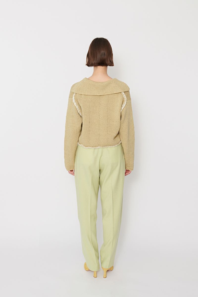 JANE SMITH(ジェーンスミス)3G SPREAD COLLAR CROPPED CARDIGAN スプレッドカラー クロップド カーディガン 23WKN-#127L -10