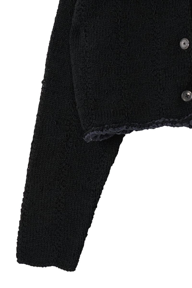 JANE SMITH(ジェーンスミス)3G SPREAD COLLAR CROPPED CARDIGAN スプレッドカラー クロップド カーディガン 23WKN-#127L -12