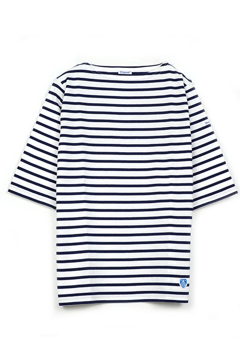 ORCIVAL(オーシバル)40/2 ボートネックハーフスリーブ ボーダー　BOATNECK HALFSLEEVE BORDER OR-C0136 BFJ -4