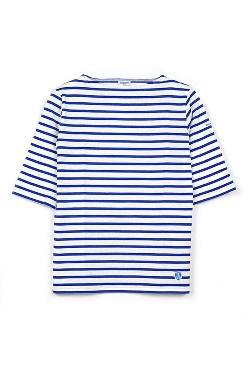 ORCIVAL(オーシバル)40/2 ボートネックハーフスリーブ ボーダー　BOATNECK HALFSLEEVE BORDER OR-C0136 BFJ -5