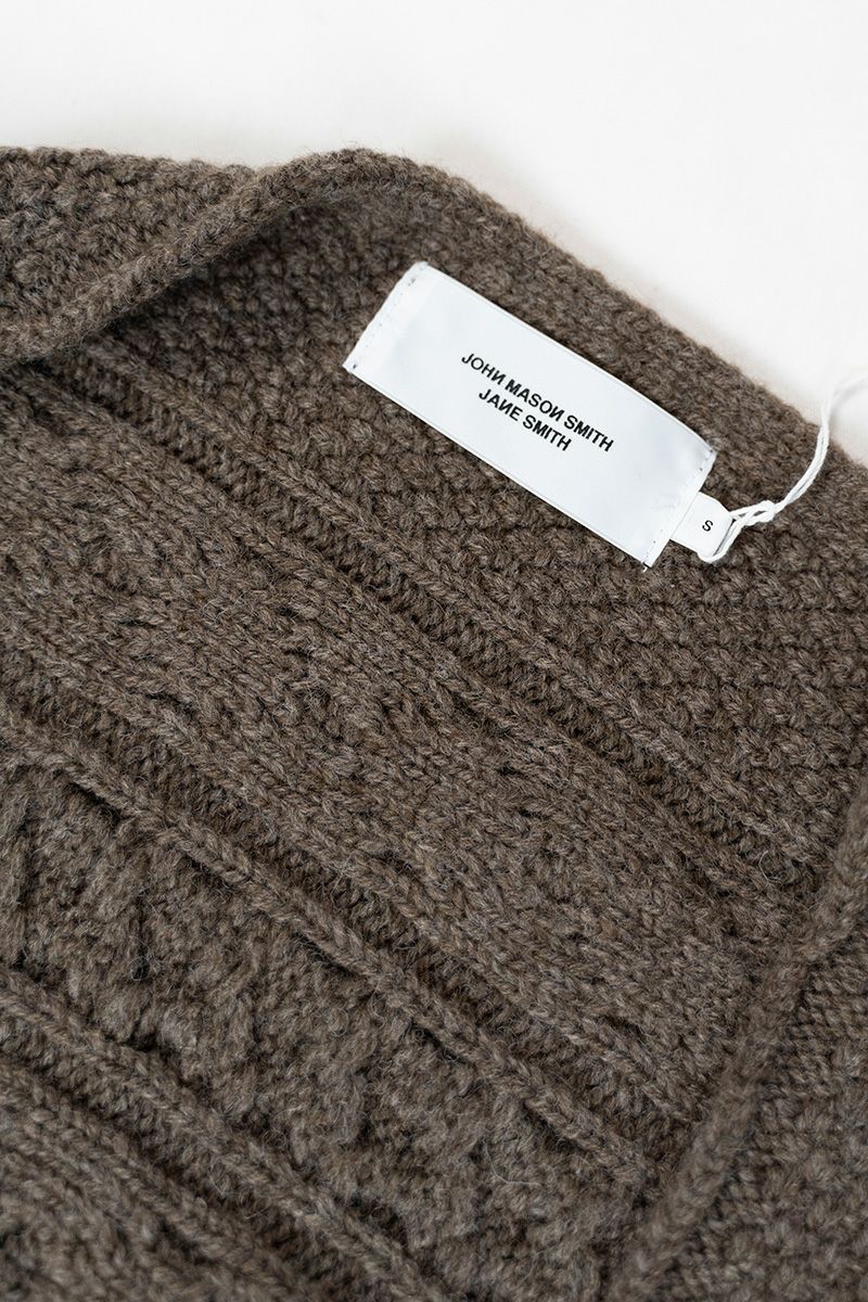 JANE SMITH(ジェーンスミス)5G ARAN SLEEVE SWEATER 23WKN-#921S -4