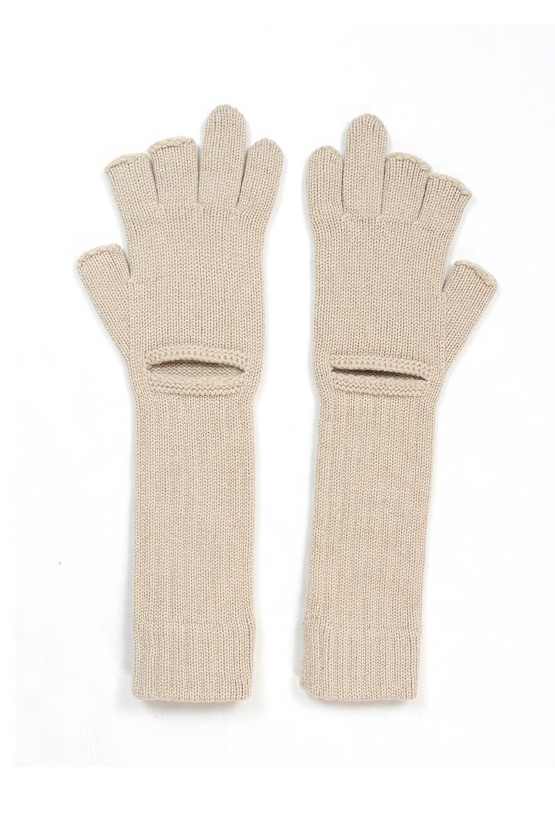 JANE SMITH(ジェーンスミス)5G WOOL THREE FINGER LESS GROVE バージンエクストラスーパーファインウールフィンガーレスグローブ 23WKN-＃925S -2