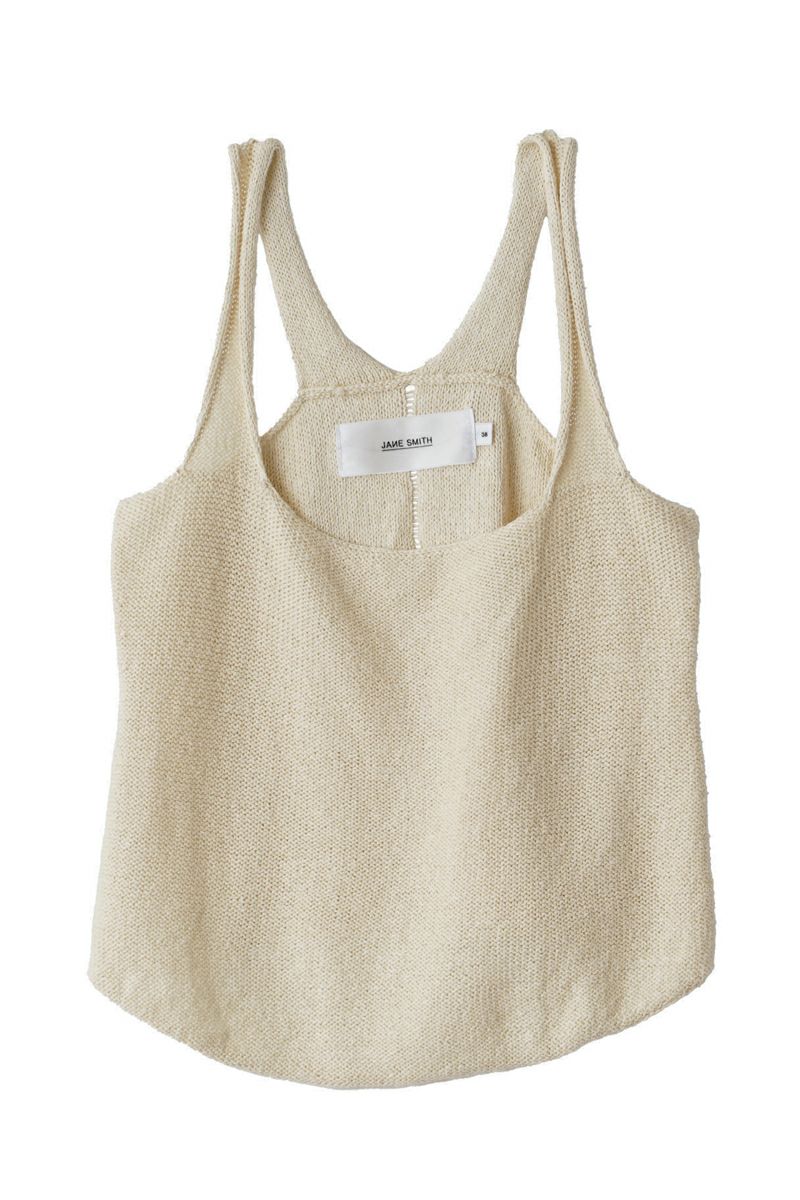 JANE SMITH(ジェーンスミス)7G COTTON SILK KNIT TANK TOP コットンシルクニットタンクトップ 24SKN-#311L -1