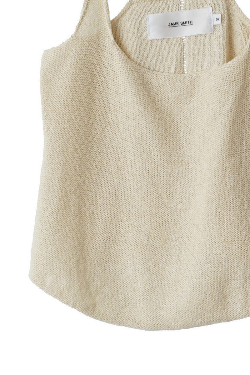 JANE SMITH(ジェーンスミス)7G COTTON SILK KNIT TANK TOP コットンシルクニットタンクトップ 24SKN-#311L -3