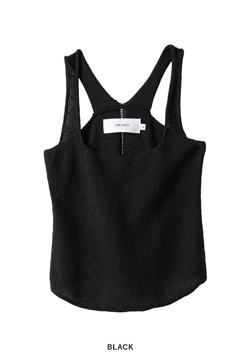 JANE SMITH(ジェーンスミス)7G COTTON SILK KNIT TANK TOP コットンシルクニットタンクトップ 24SKN-#311L -4