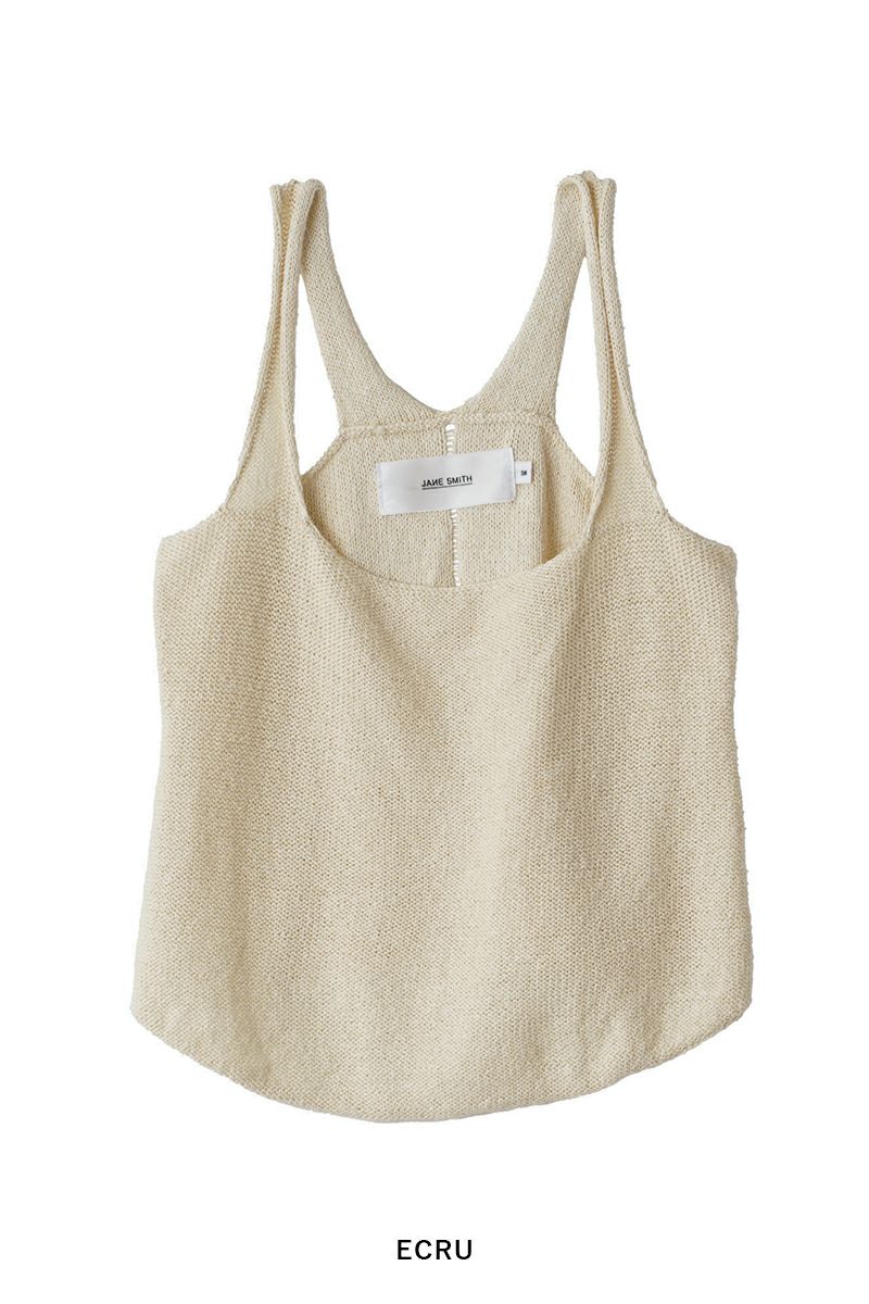 JANE SMITH(ジェーンスミス)7G COTTON SILK KNIT TANK TOP コットンシルクニットタンクトップ 24SKN-#311L -5