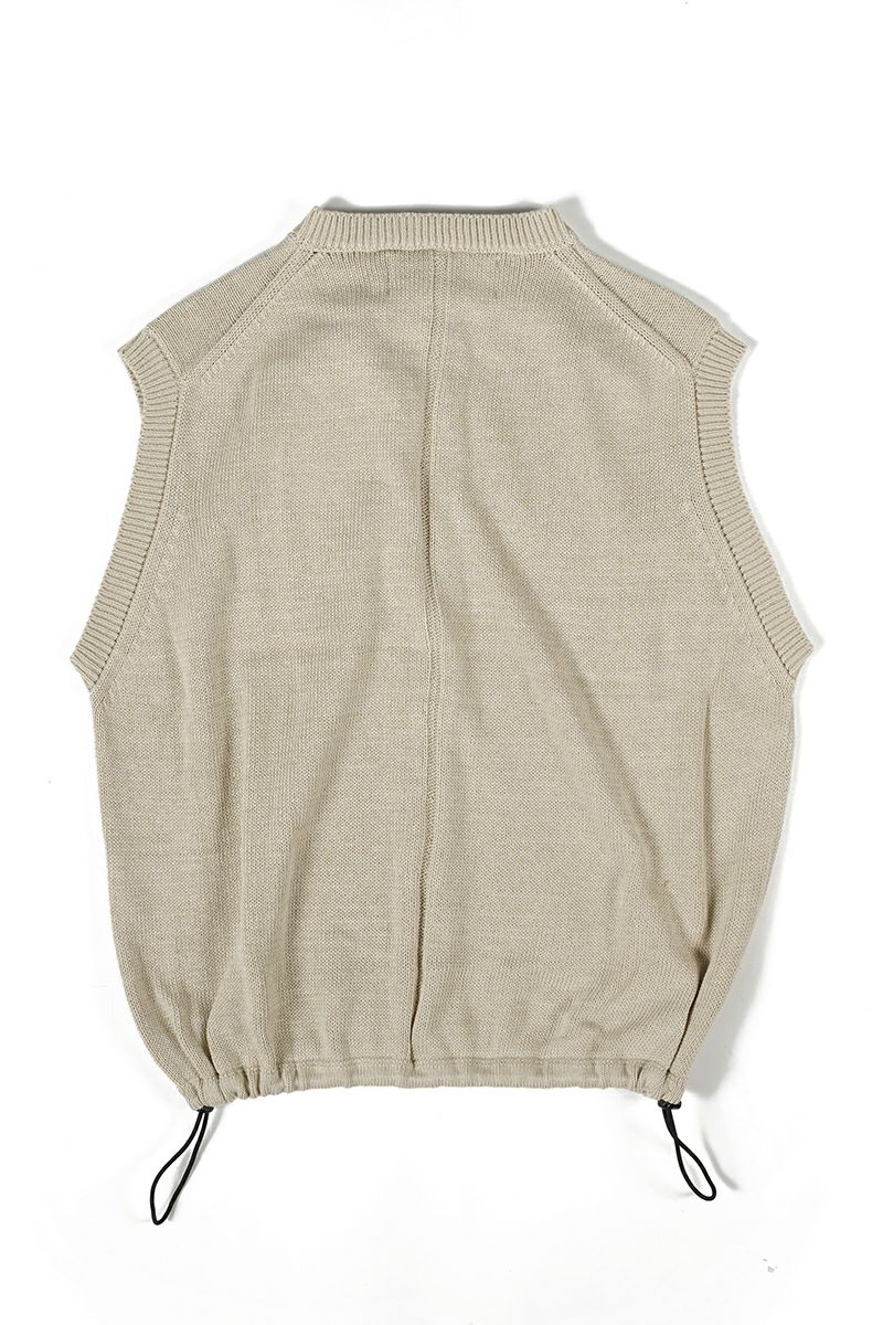 JANE SMITH(ジェーンスミス)7G CREW NECK FRONT BUTTON VEST クルーネックフロントボタンベスト 24SKN-#241S -5