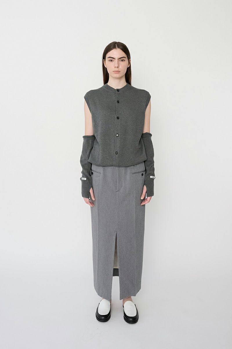 JANE SMITH(ジェーンスミス)7G CREW NECK FRONT BUTTON VEST クルーネックフロントボタンベスト 24SKN-#241S -6