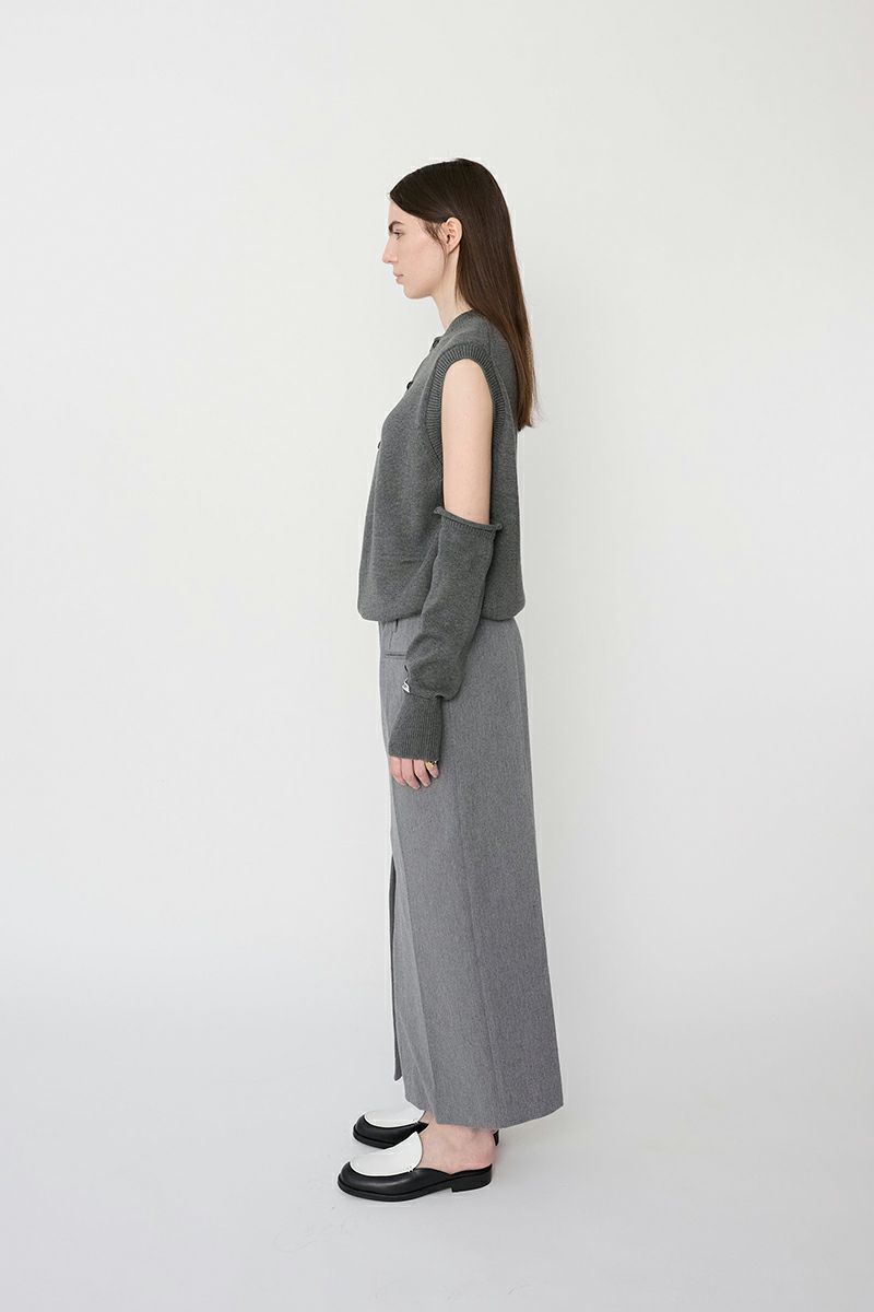 JANE SMITH(ジェーンスミス)7G CREW NECK FRONT BUTTON VEST クルーネックフロントボタンベスト 24SKN-#241S -7