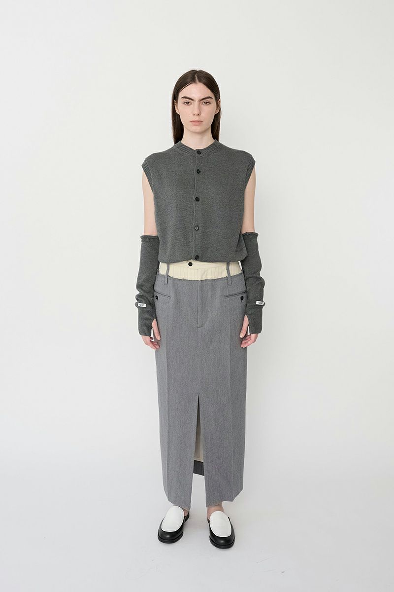 JANE SMITH(ジェーンスミス)7G CREW NECK FRONT BUTTON VEST クルーネックフロントボタンベスト 24SKN-#241S -9