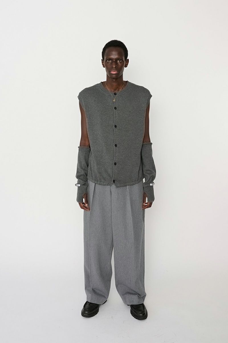 JANE SMITH(ジェーンスミス)7G CREW NECK FRONT BUTTON VEST クルーネックフロントボタンベスト 24SKN-#241S -10