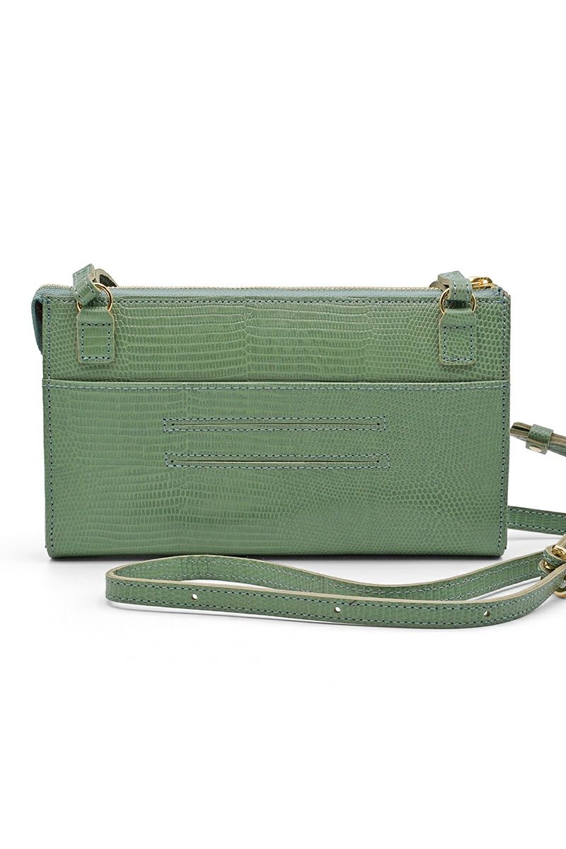 VIOLAd'ORO(ヴィオラドーロ)ADRIA リザード型押しレザー 横型スマートフォンポシェット V-1326 -2