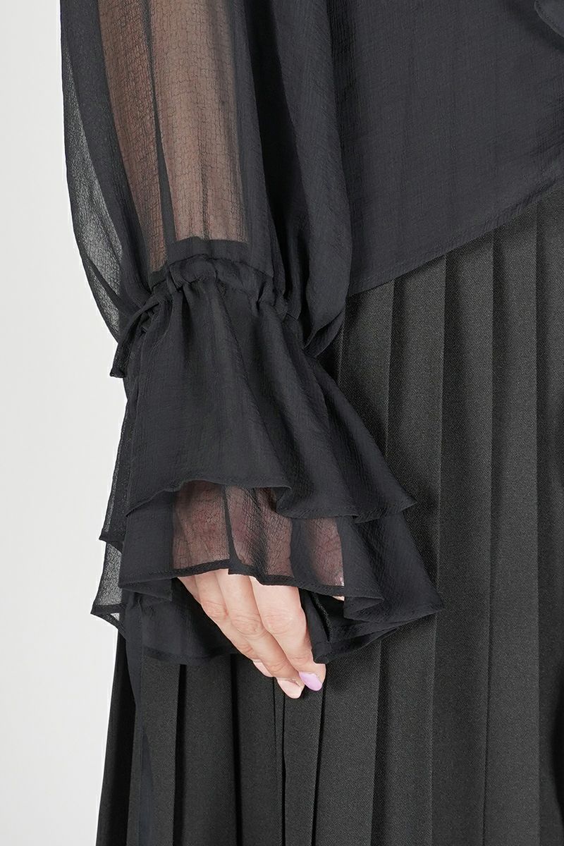 NOUNLESS(ナウンレス)AIRY RUFFLE OVER BLOUSE エアリーラッフルオーバーブラウス 112410430160 -3