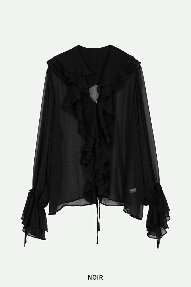NOUNLESS(ナウンレス)AIRY RUFFLE OVER BLOUSE エアリーラッフルオーバーブラウス 112410430160 -14