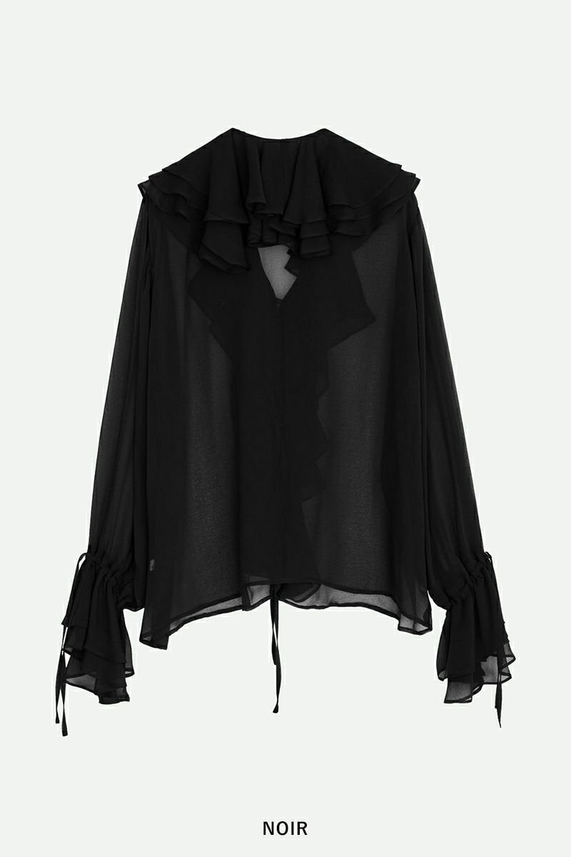NOUNLESS(ナウンレス)AIRY RUFFLE OVER BLOUSE エアリーラッフルオーバーブラウス 112410430160 -15
