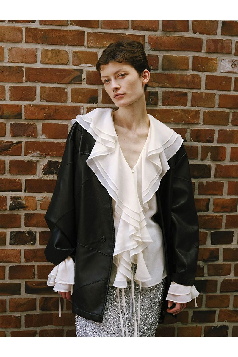 NOUNLESS(ナウンレス)AIRY RUFFLE OVER BLOUSE エアリーラッフルオーバーブラウス 112410430160 -18