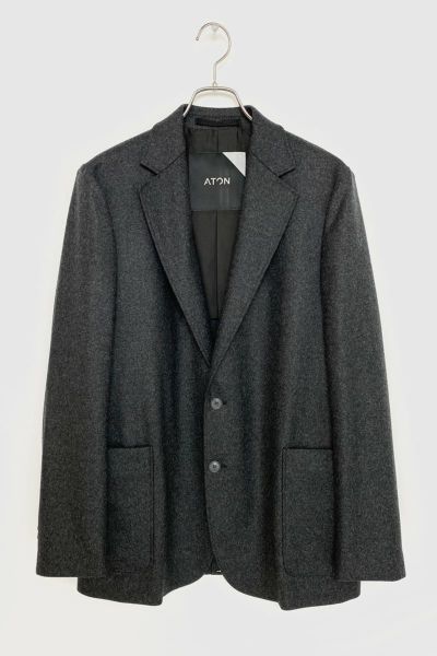 ATON(エイトン)ATON(エイトン) WOOL FLANNEL PACHED POCKET JACKET ウールフランネルパッチポケットジャケット JKAGBW0901