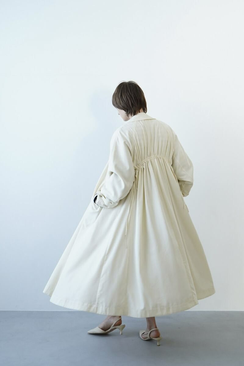 CLANE クラネ バッグ ギャザー ドレス トレンチコート グレー　GREY 松本恵奈のMUST BUY- 2月14日（火）発売の”BACK GATHER DRESS