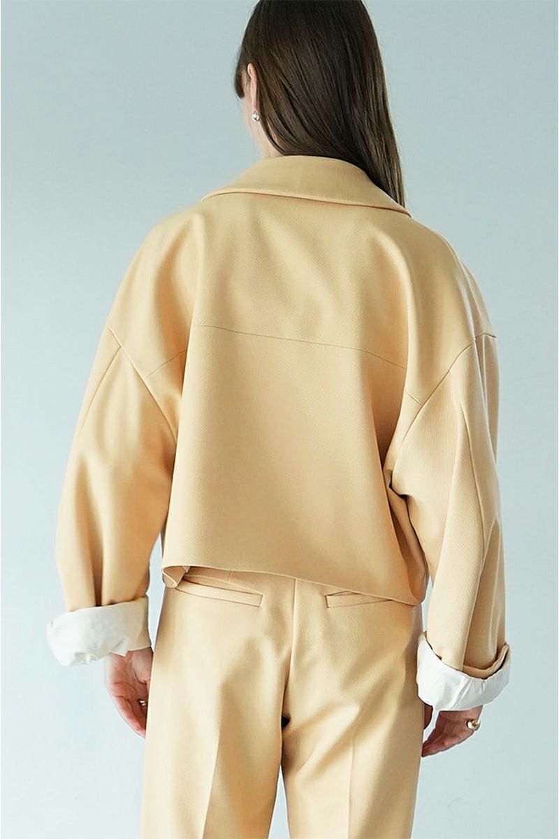 CLANE(クラネ)BULKY SLEEVE CROPPED JACKET バルキースリーブクロップドジャケット 16103-0502 -3