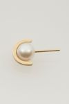 Hirotaka(ヒロタカ)Beluga Pearl Pierced Earring S ベルーガパールピアス - Yellow Gold -1
