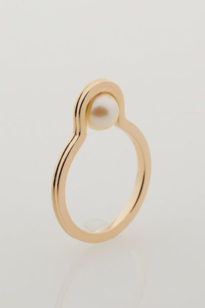 Hirotaka(ヒロタカ)Beluga Pearl Ring S ベルーガパールリング - Yellow Gold