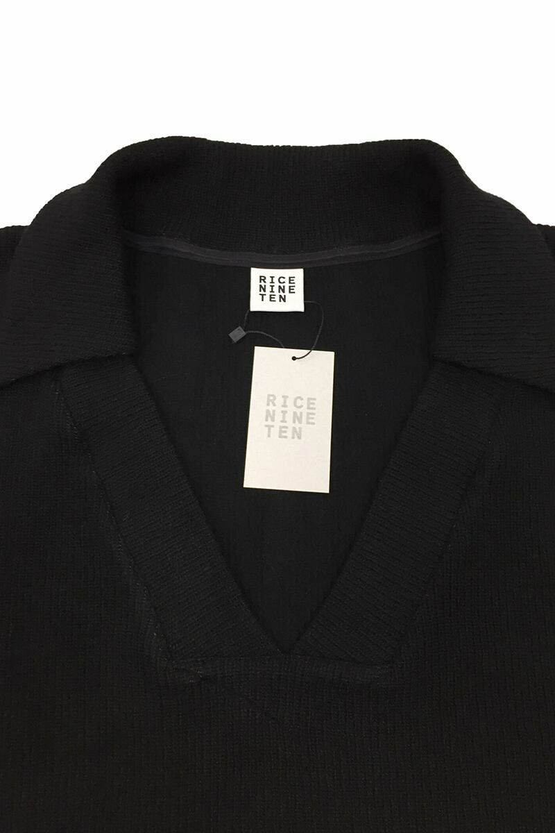RICE NINE TEN(ライスナインテン)COLLARED V NECK SWEATER カラードVネックセーター KN-CV -2