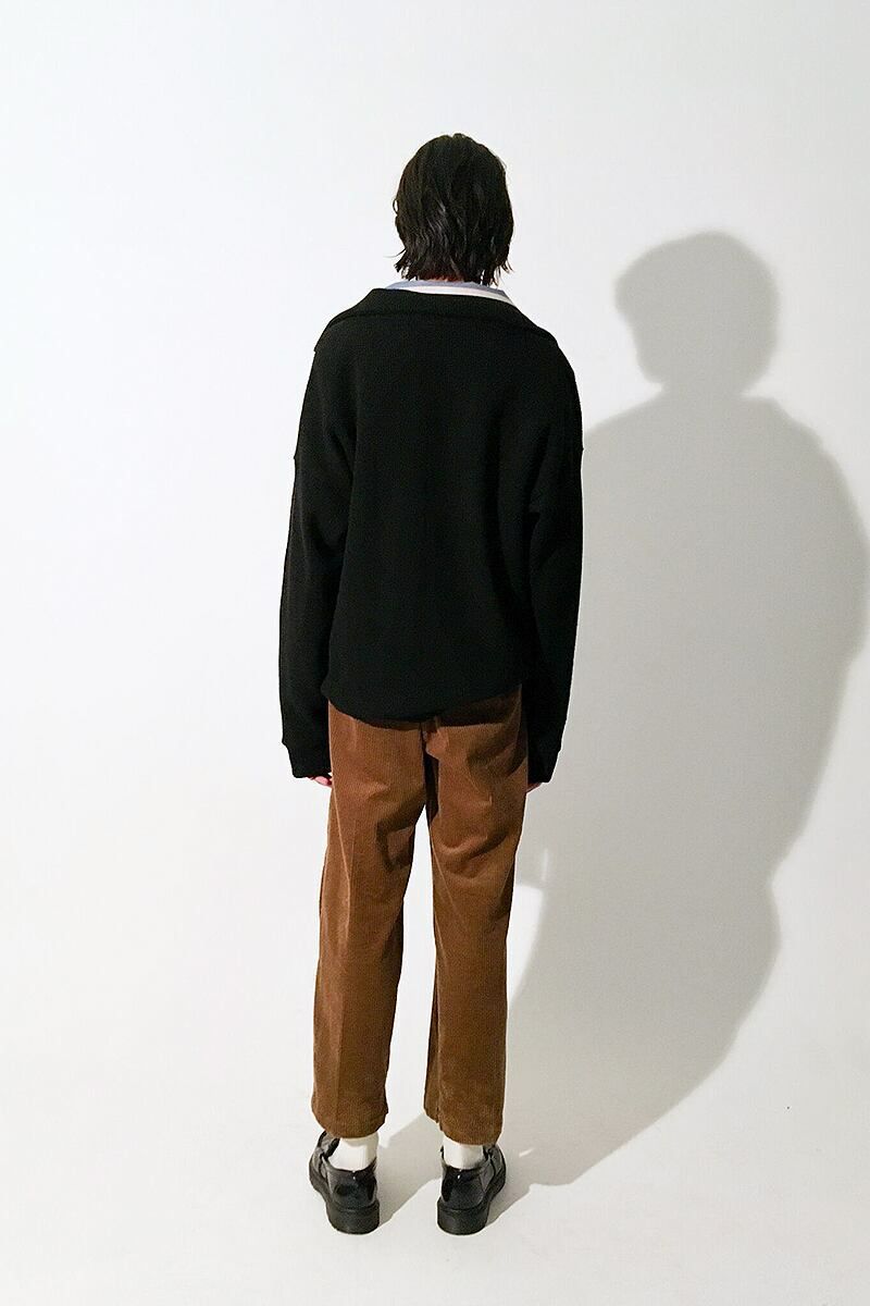 RICE NINE TEN(ライスナインテン)COLLARED V NECK SWEATER カラードVネックセーター KN-CV -9