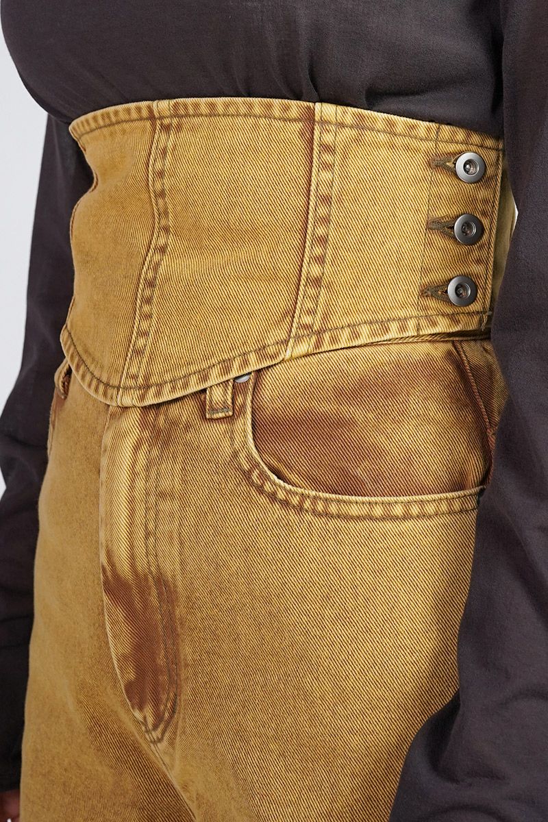 NOUNLESS(ナウンレス)CORSET WITH WIDE DENIM PANTS コルセットワイドデニム 112410830200 -2