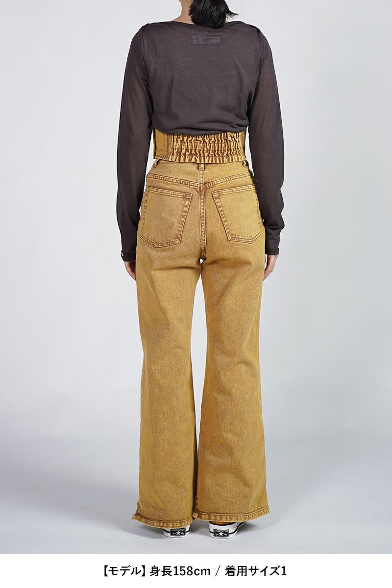 NOUNLESS(ナウンレス)CORSET WITH WIDE DENIM PANTS コルセットワイドデニム 112410830200 -7