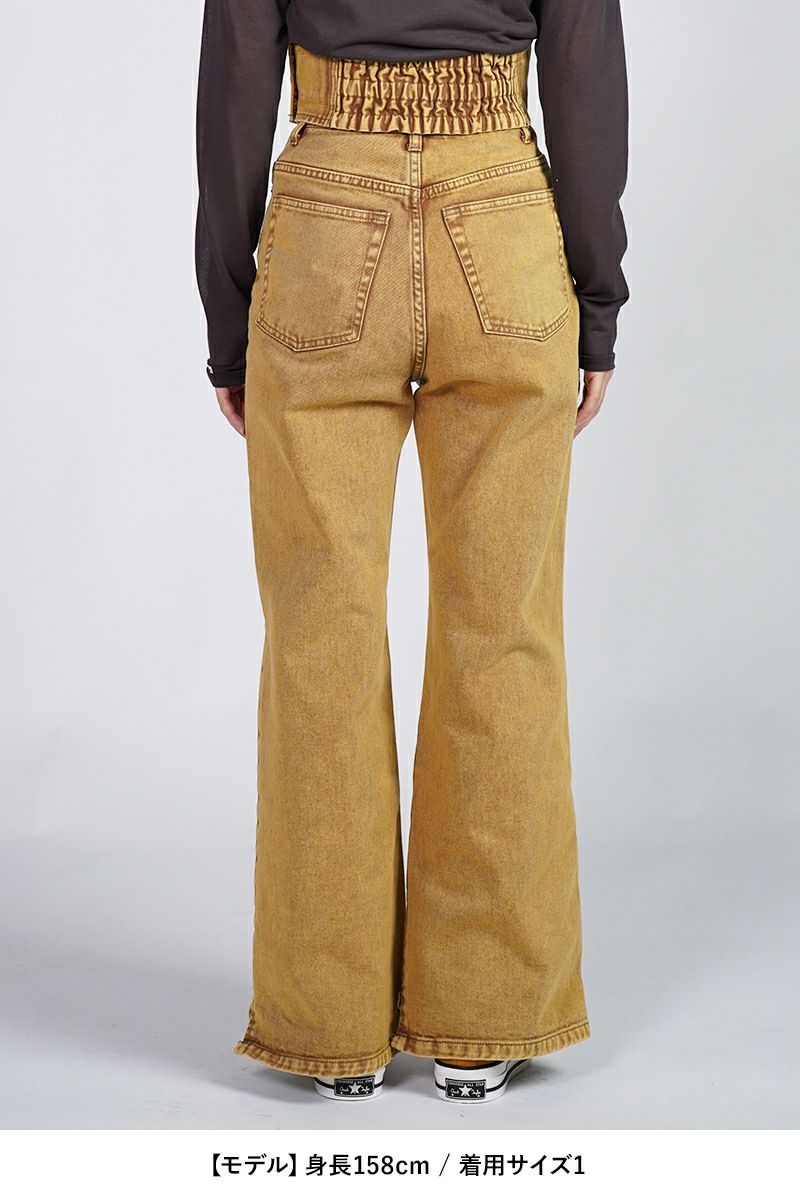 NOUNLESS(ナウンレス)CORSET WITH WIDE DENIM PANTS コルセットワイドデニム 112410830200 -12