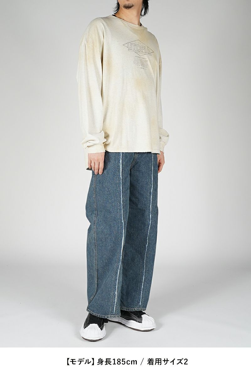 JieDa(ジエダ)CUTTING WIDE DENIM カッティングワイドデニム Jie-24S-PT01 -5