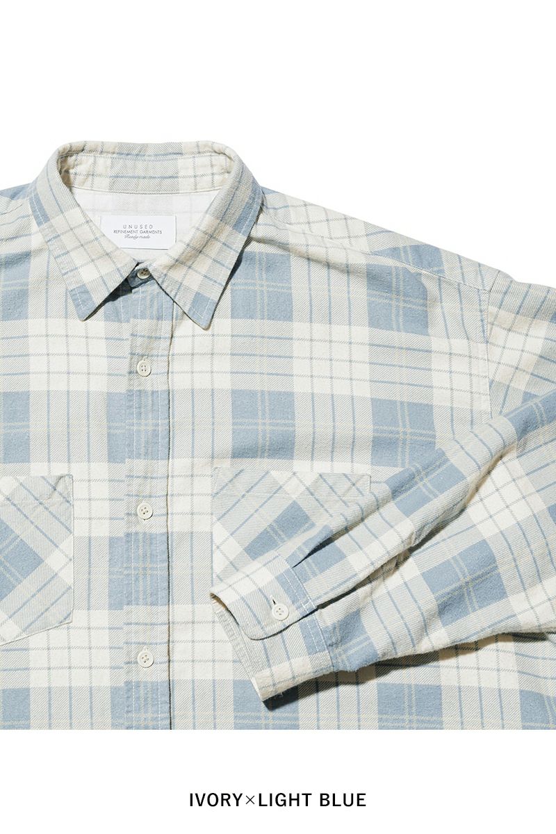 UNUSED(アンユーズド)Check shirt チェックシャツ US2384 -12
