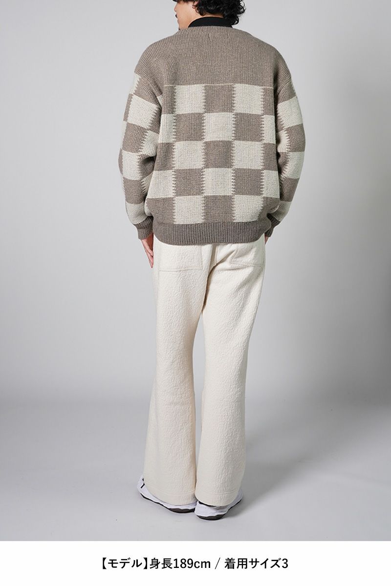 UNUSED(アンユーズド)Checkered flag cardigan　チェッカーフラッグVネックカーディガン US2364 -5