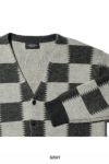 UNUSED(アンユーズド)Checkered flag cardigan　チェッカーフラッグVネックカーディガン US2364 -14