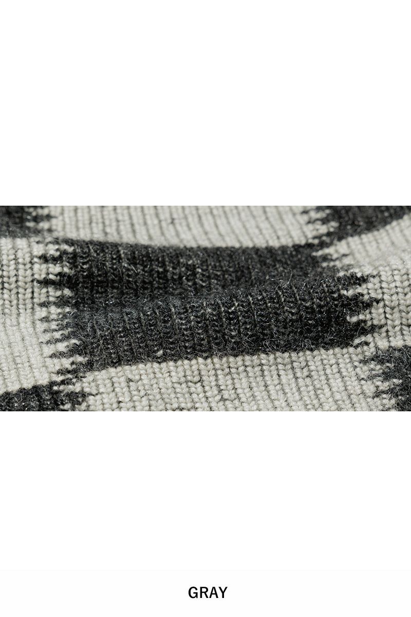 UNUSED(アンユーズド)Checkered flag cardigan　チェッカーフラッグVネックカーディガン US2364 -15