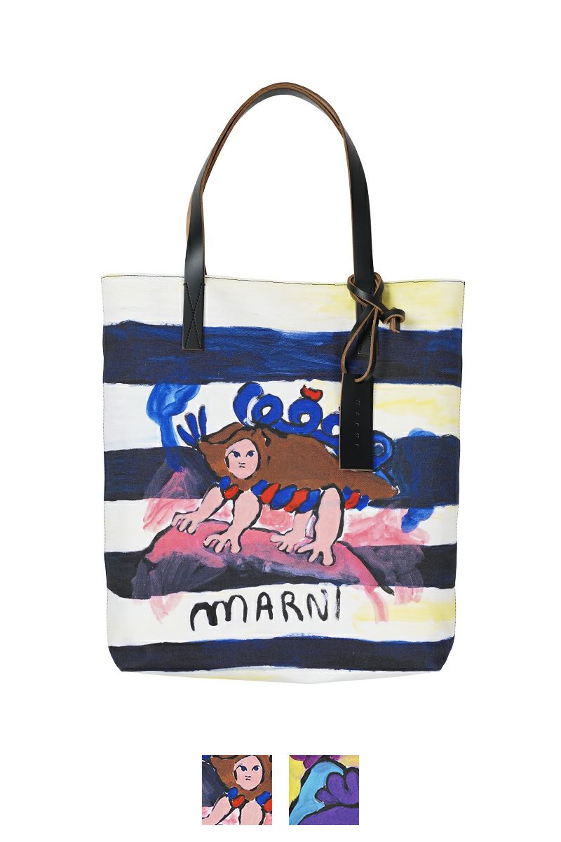 MARNI(マルニ)Colori misti Marni printed cotton tote bag マルニプリントコットントートバッグ SHMP0091U0P5337