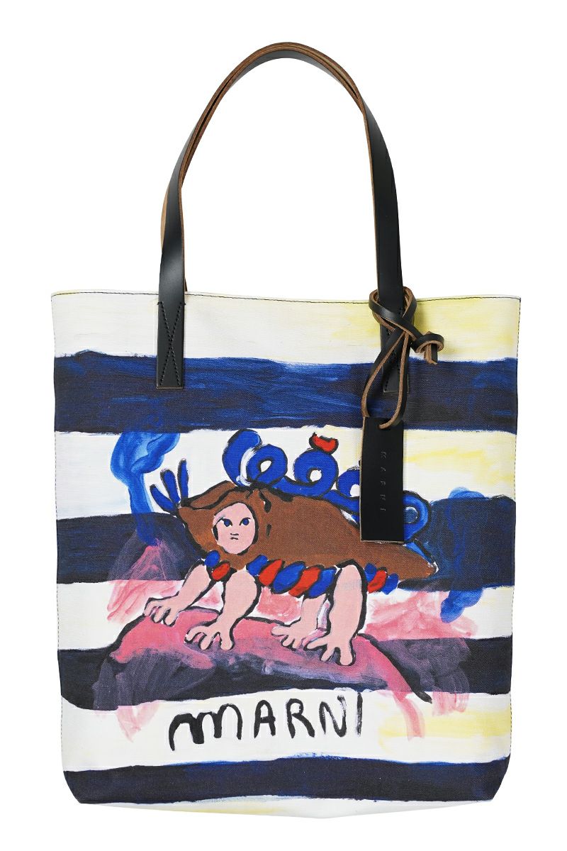 MARNI(マルニ)Colori misti Marni printed cotton tote bag マルニプリントコットントートバッグ SHMP0091U0P5337 -1
