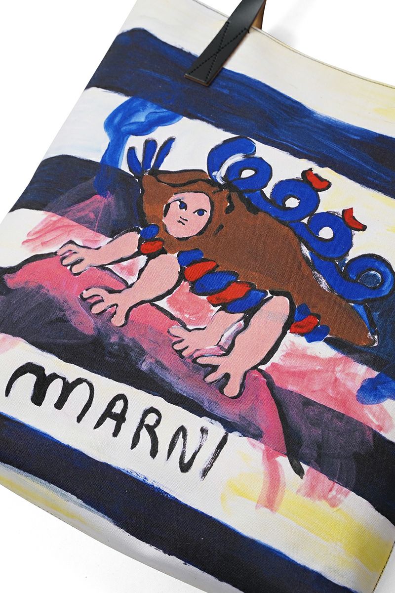 MARNI(マルニ)Colori misti Marni printed cotton tote bag マルニプリントコットントートバッグ SHMP0091U0P5337 -4