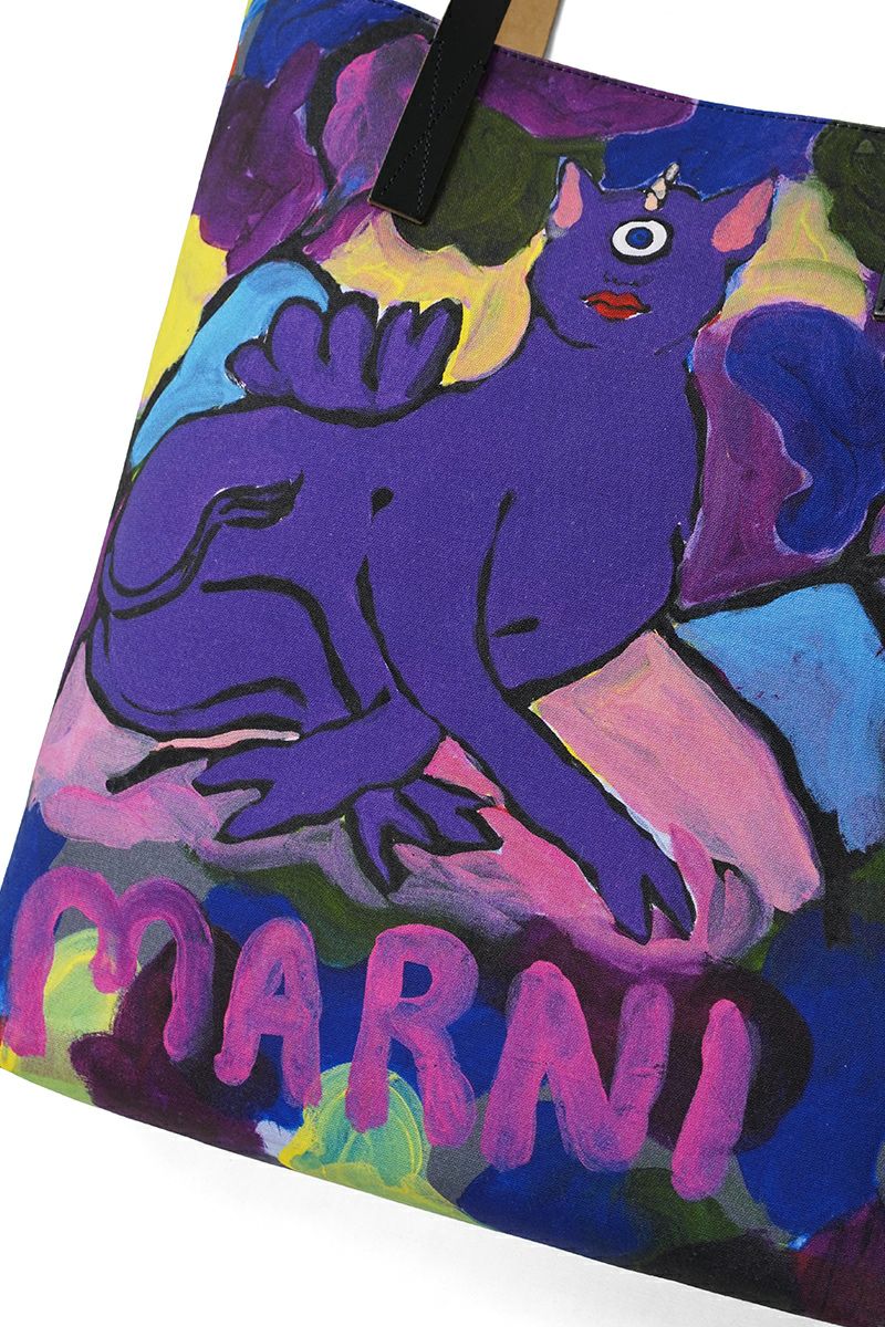 MARNI(マルニ)Colori misti Marni printed cotton tote bag マルニプリントコットントートバッグ SHMP0091U0P5337 -12