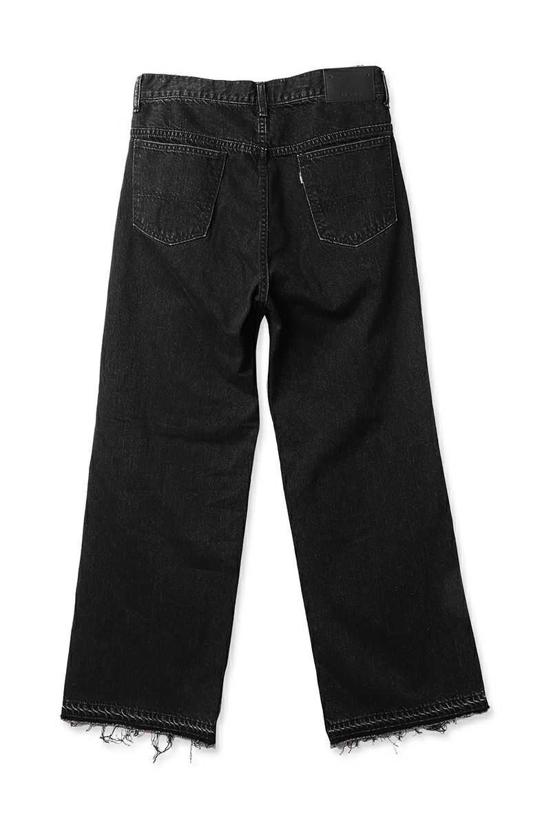 JieDa(ジエダ)DAMAGE LOOSE FIT DENIM ダメージルーズフィットデニム Jie-STD-PT17-USED-BK -1