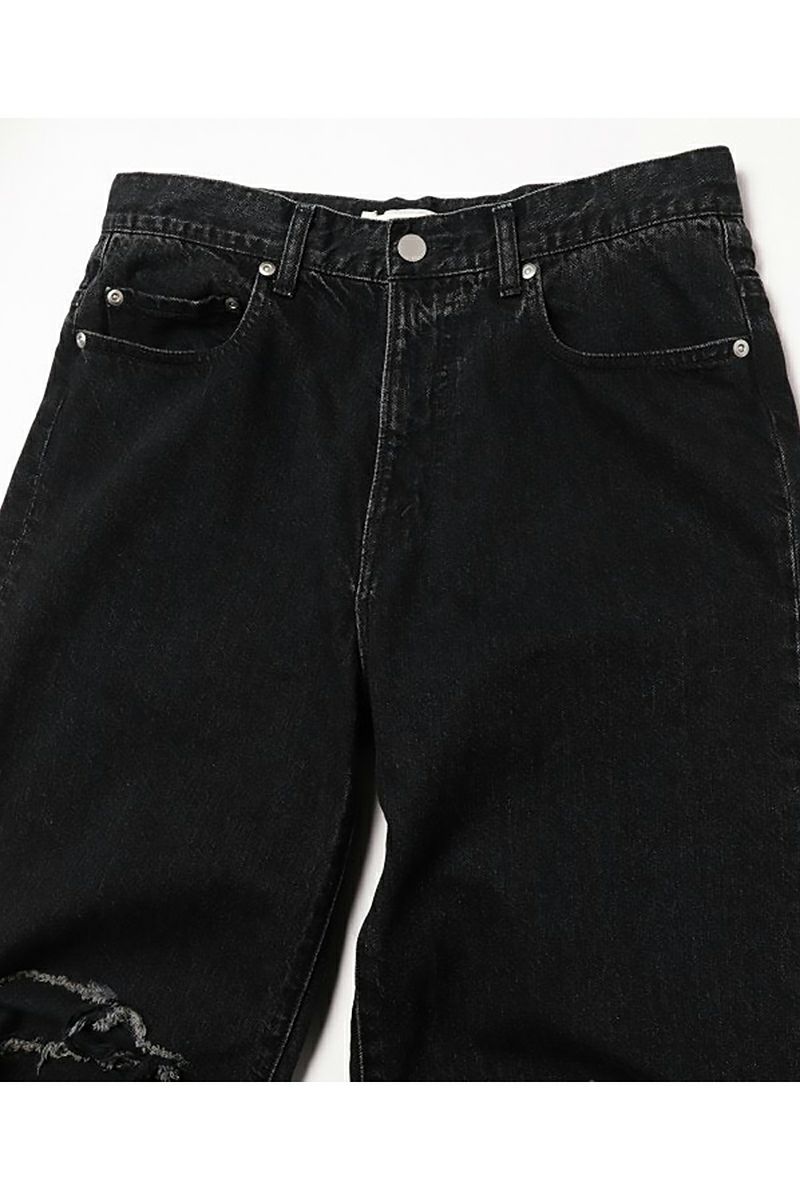 JieDa(ジエダ)DAMAGE LOOSE FIT DENIM ダメージルーズフィットデニム Jie-STD-PT17-USED-BK -2