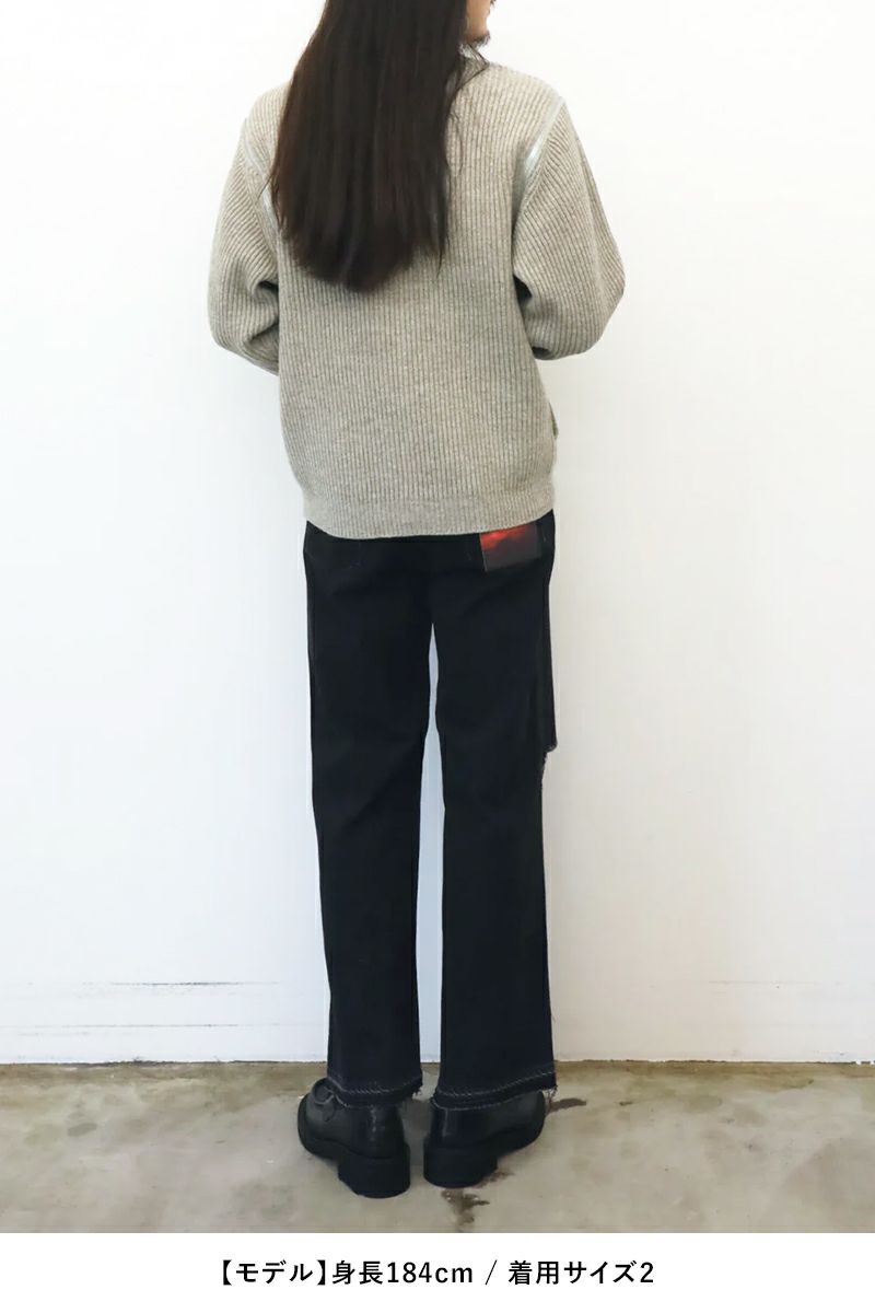 JieDa(ジエダ)DAMAGE LOOSE FIT DENIM ダメージルーズフィットデニム Jie-STD-PT17-USED-BK -12