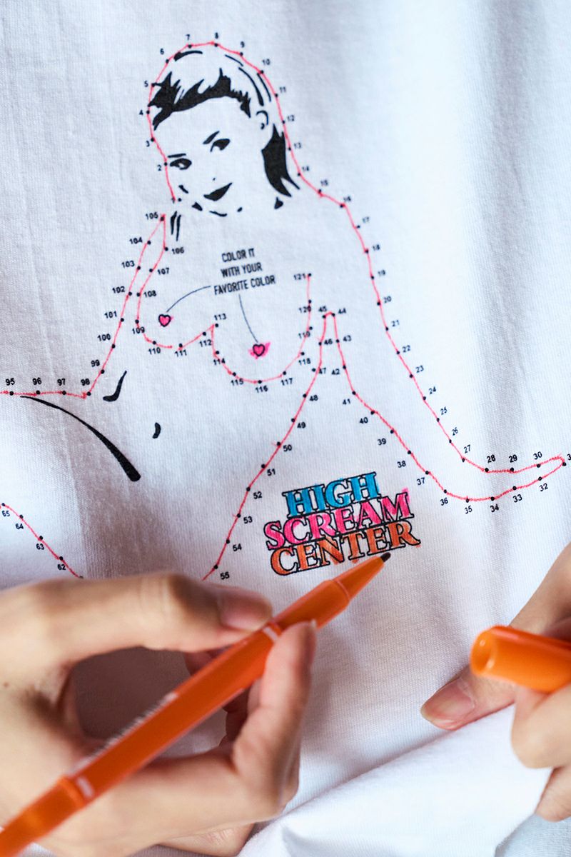 High Scream Center(ハイスクリームセンター)DOTTED LINE TEE ドットラインTシャツ HSC24SS-CT09 -8