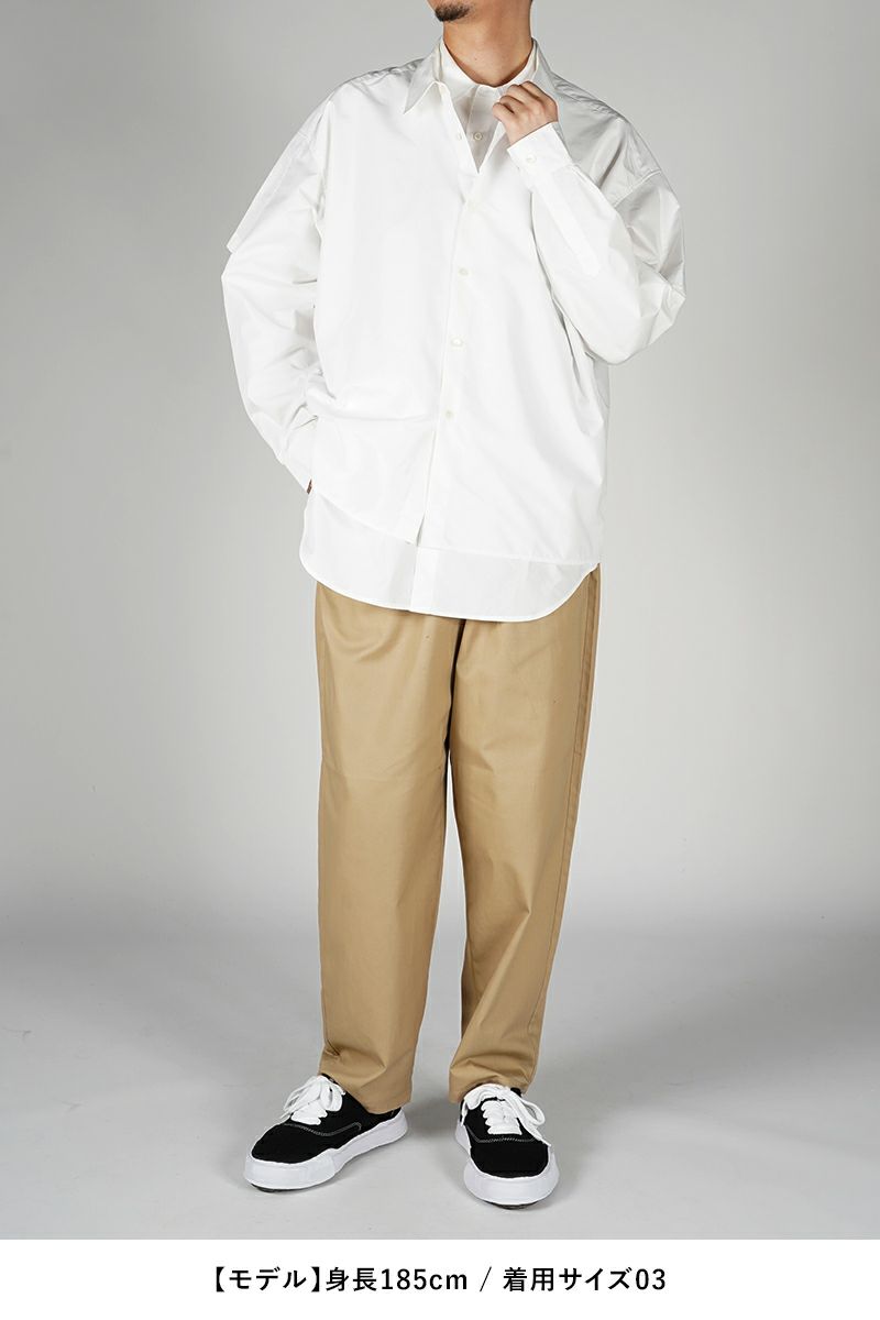 SOFTHYPHEN(ソフトハイフン)DOUBLE FRONT OVER SIZED SIGNATURE SHIRT ダブルフロントオーバーサイズシグネチャーシャツ MGMFB231264 -9